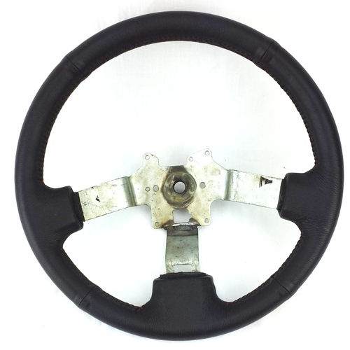 300ZX Z32 Steering Wheel Leather Grey / Charcoal stitching Nissan Fairlady