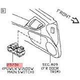 Nissan OEM 25401-JF10A Main Power Window Switch LH - Nissan GT-R 09+ R35