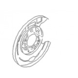 Plate Assy-back,rear Brake Lh