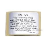 Nissan OEM 300ZX Paint Caution Label - Z32 94-95