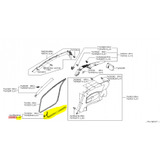 Infiniti OEM 76952-AM800 Lower Door Frame Plastic Trim Plate LH Beige / Tan Interior - Infiniti G35 Coupe 03-04