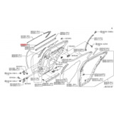 Infiniti OEM Door Window Molding Exterior Trim Rear, RH - Infiniti G35, G37, Q40