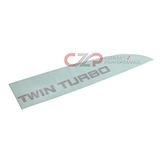 Nissan OEM Rear Spoiler "Twin Turbo" Decal, Bronze Tint - Nissan 300ZX 94-96 Twin Turbo TT Z32