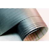 4D Grey Gloss Carbon Fibre Vinyl Wrap Car Auto Decal Film - 50cm x 152cm