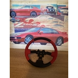 Z32 300ZX leather Steering wheel Red and Black