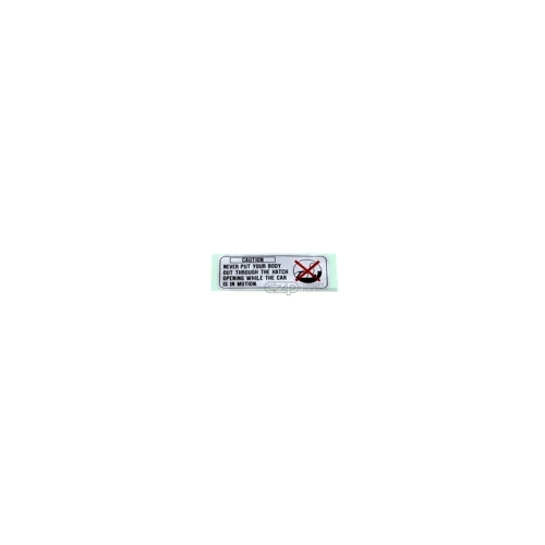 Nissan OEM 300ZX Hatch Roof Caution Label - Z32