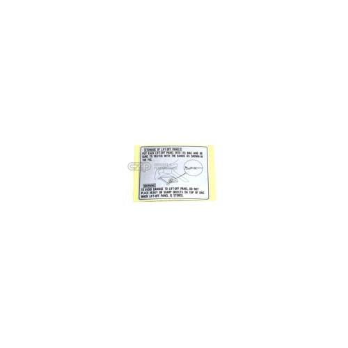 Nissan OEM 300ZX T-Top Bag Label - Z32