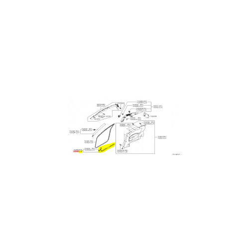 Infiniti OEM 76952-AM800 Lower Door Frame Plastic Trim Plate LH Beige / Tan Interior - Infiniti G35 Coupe 03-04