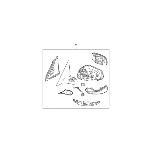 Infiniti OEM Side Door Mirror Assembly, LH - Infiniti Q50 V37