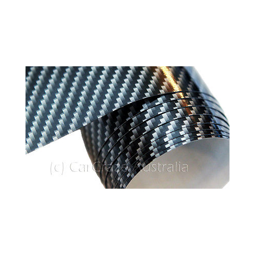High Gloss 2D Carbon Fibre Fiber Vinyl Wrap Car Auto Roof Film - 100cm x 152cm