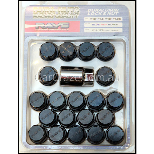 Rays Engineering Style Wheel Lug Dura Nuts 35mm M12 x 1.25 Black