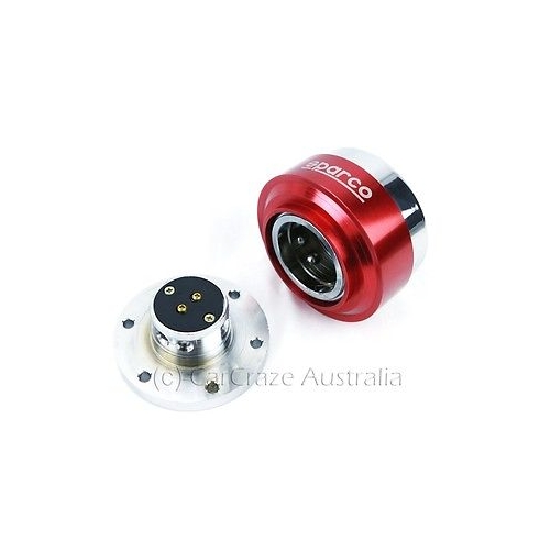 Sparco Universal Quick Release Steering Wheel Hub Rally - RED